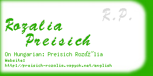 rozalia preisich business card